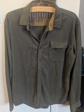 Paul Jones feux-suede Button-Up Shirt
